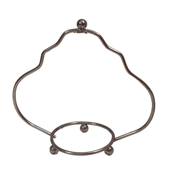 Sheffield England MCM Condiment Glass Bowl & Spoon on Caddy Silver Plate VTG - Picture 6 of 11